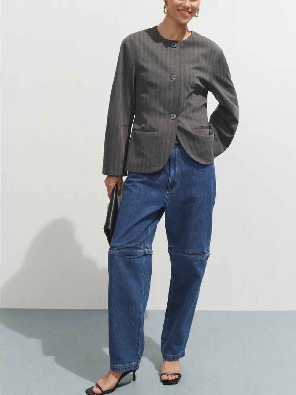 TIbi Lars Denim Convertible Zip Jeans